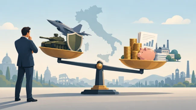 Riarmo italiano e conti pubblici, bilancia tra spesa per la difesa, debito, risorse per le imprese e crescita economica